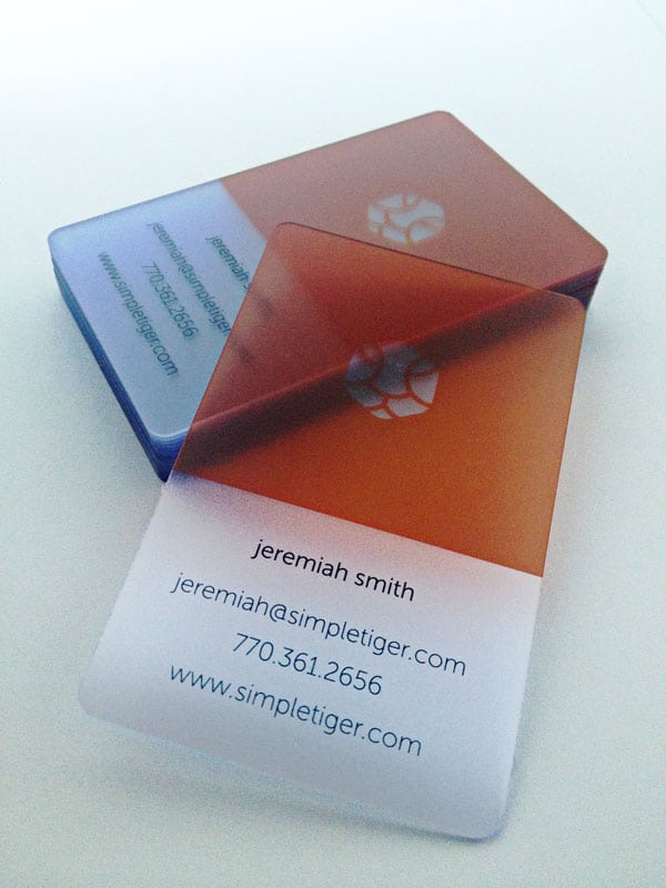 Simple tiger SEO consulting business cards