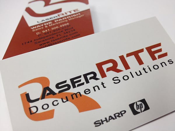 Laser Rite Document Management Business Cards